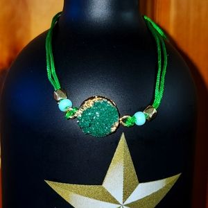 ‼️3/$25‼️ Dainty Emerald Natural Gemstone Adjustable Bracelet NWT/NIP